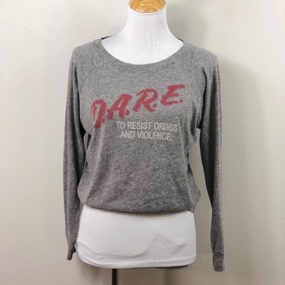 Recycled Karma Tops - D.A.R.E Long Sleeve Tee Small